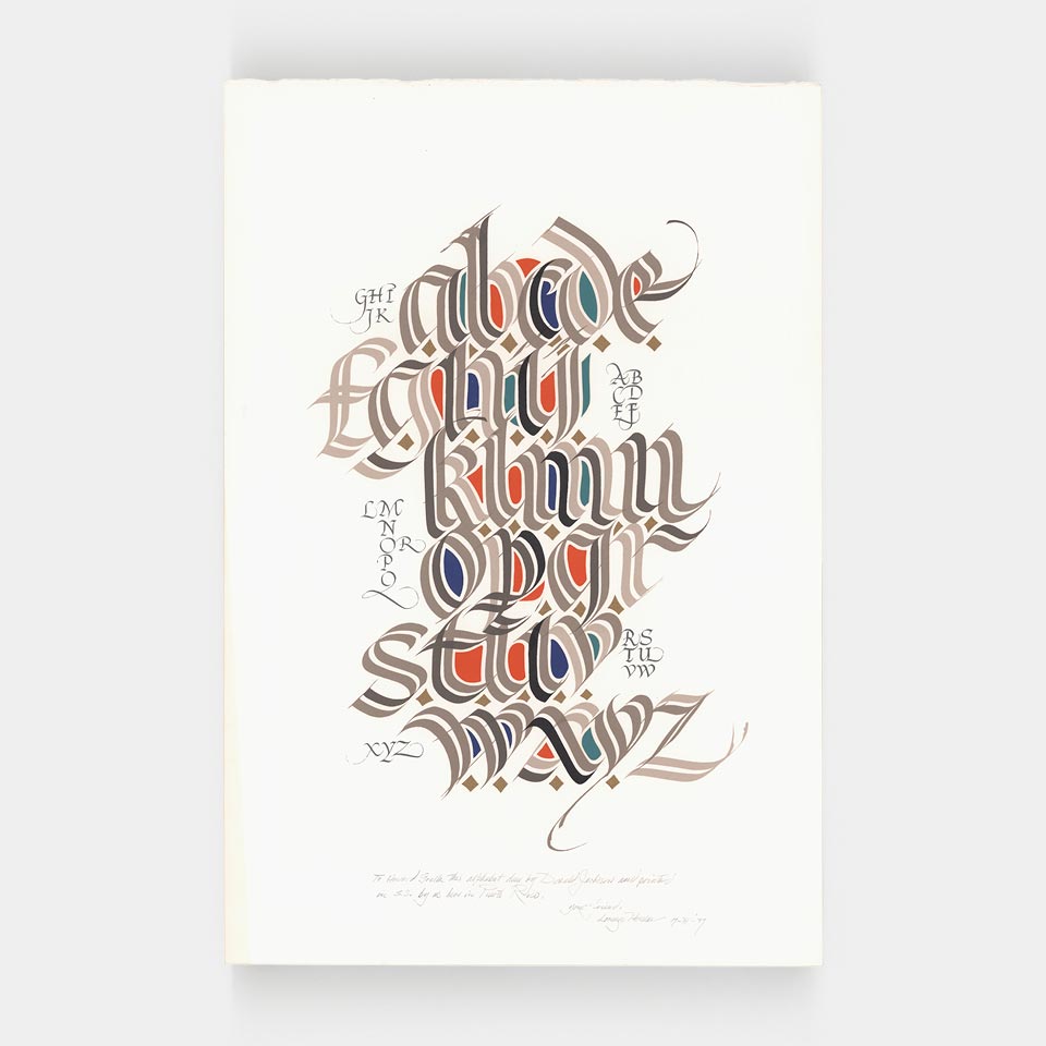an alphabet by Donald Jackson] – Katherine Small Gallery