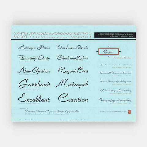 [2 sheets with Berthold types]
