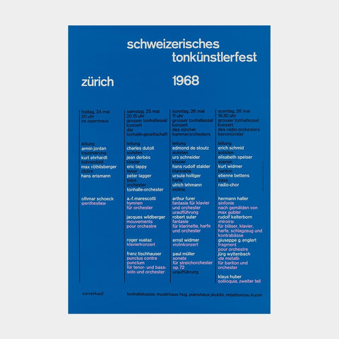Schweizerisches Tonkünstlerfest Zürich (Josef Müller-Brockmann)