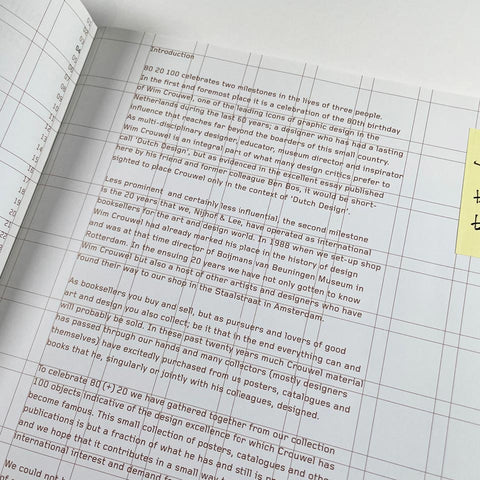 80 20 100. Wim Crouwel Eighty. Nijhof & Lee Twenty. One Hundred Crouwel Designs