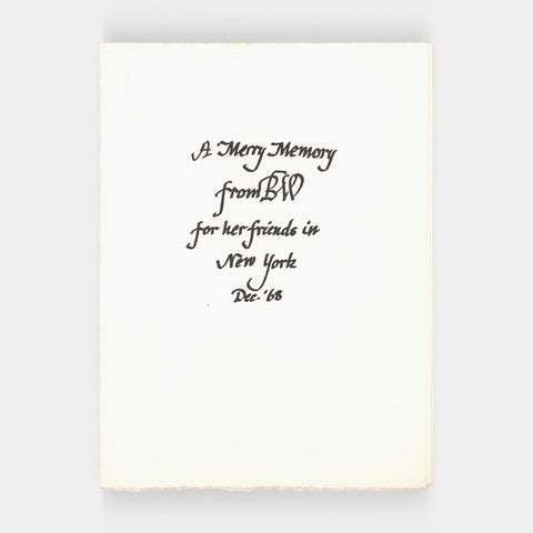 A Merry Memory from BW for her friends in New York