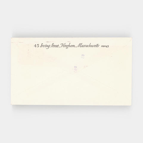[Dwiggins letterhead + envelope with note from Dorothy Abbe]