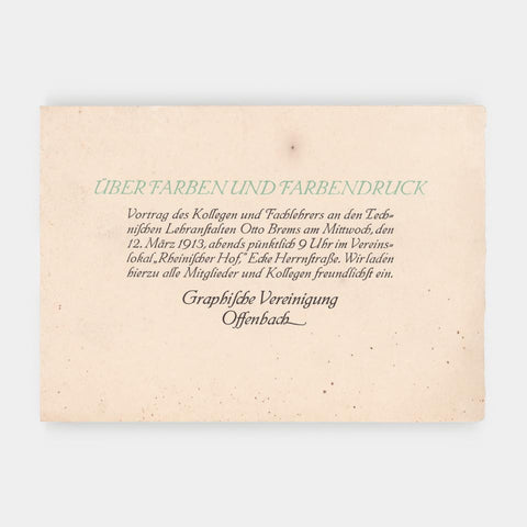 Über Farben und Farbendruck (About Colors and Color Printing)