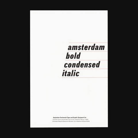 Amsterdam Bold Condensed Italic