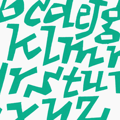 Cyrus Highsmith: Greenish Serif Lowercase (Alphabet Zoo)