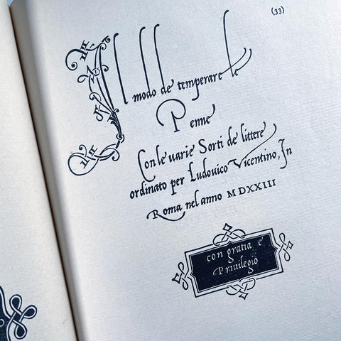 The Calligraphic Models of Ludovico Degli Arrighi surnamed Vicentino