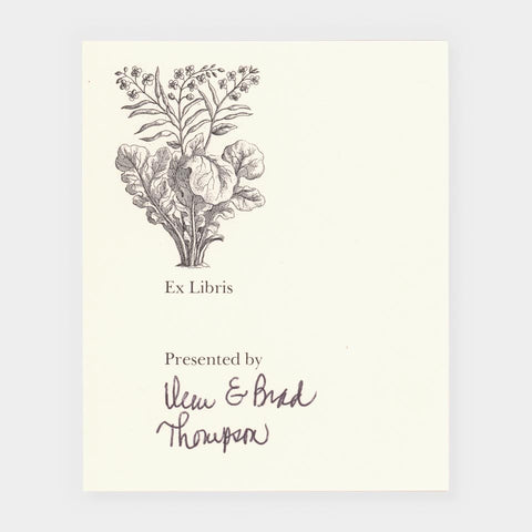[2 signed gift bookplates from Bradbury Thompson]