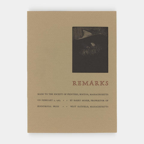Remarks Made to the Society of Printers (Barry Moser)