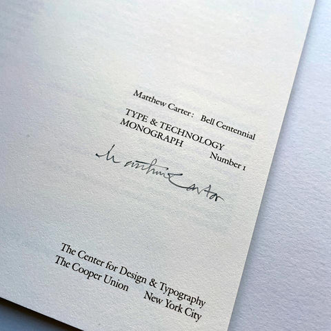 Matthew Carter: Bell Centennial