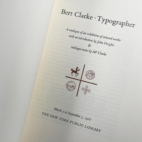 Bert Clarke: Typographer