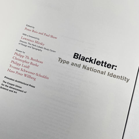 Blackletter: Type & National Identity