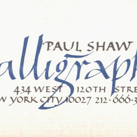 [Paul Shaw’s business card]