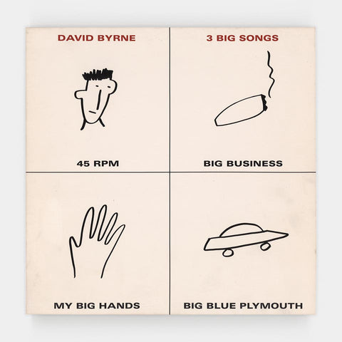 David Byrne: 3 Big Songs album cover (M&Co + Maira Berman [Kalman])