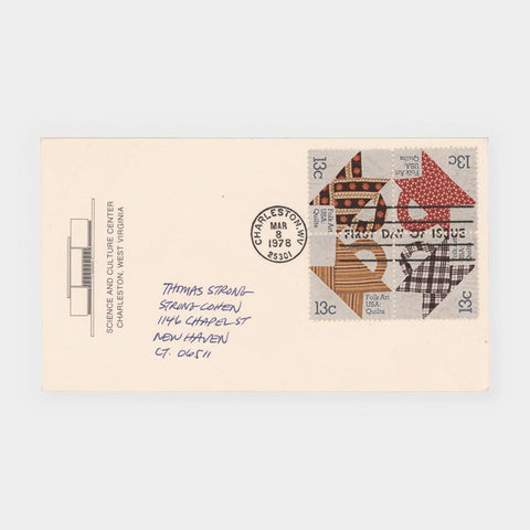 Folk Art USA: Quilts [First Day Cover] (Chris Pullman)