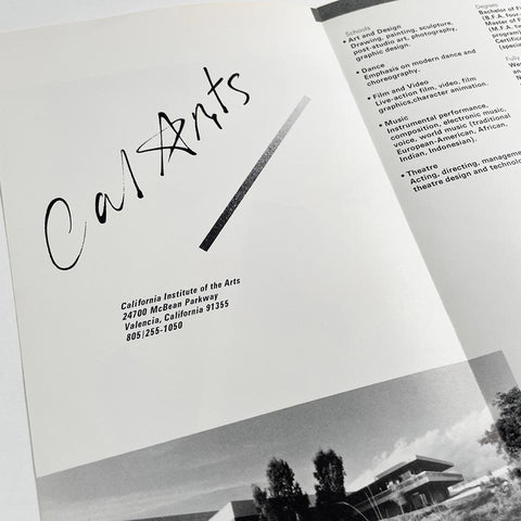 CalArts flier (April Greiman and Jayme Odgers)