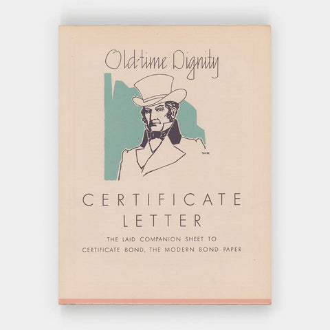 Old-time Dignity: Certificate Letter