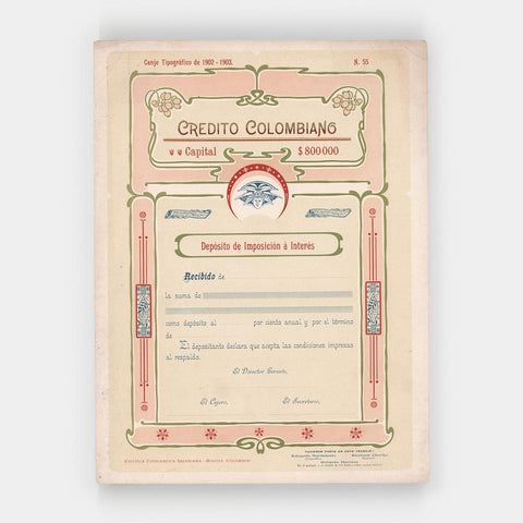 [a piece of printing from Colombia]