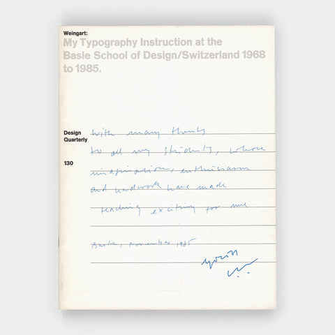 Design Quarterly 130 (Armin Hofmann and Wolfgang Weingart)