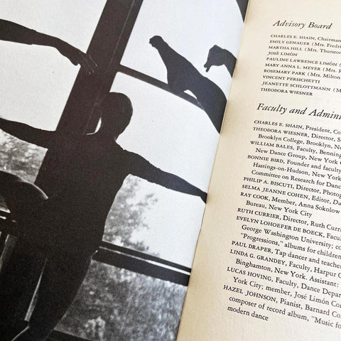 Connecticut College School of Dance: 20th Annual Session (Bradbury Thompson)