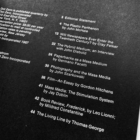 Dot Zero No. 3, Spring 1967