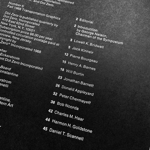 Dot Zero No. 5, Fall 1968: Transportation Graphics