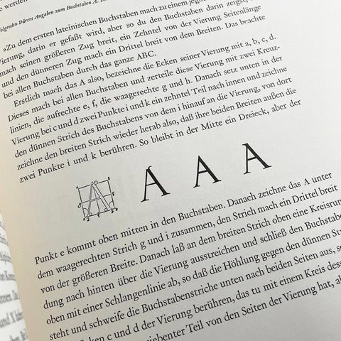 Albrecht Dürer: Konstruktion der Antiquamajuskeln