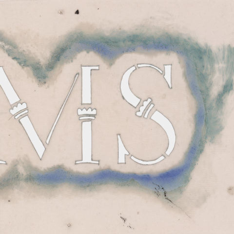 [3 stencils made by W.A. Dwiggins + his handmade knife]