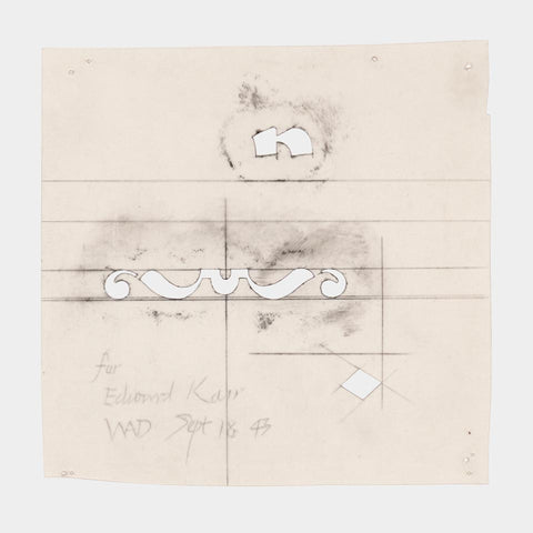 [3 stencils made by W.A. Dwiggins + his handmade knife]
