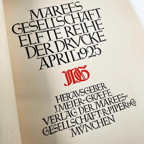 Marees Gesellschaft Elfte Reihe der Drucke April 1925