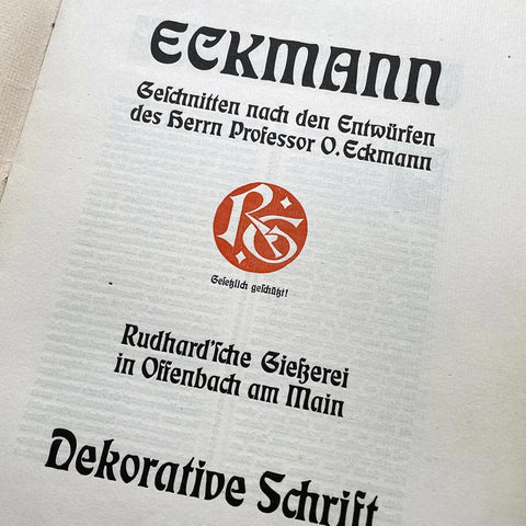 Eckmann: Geschnitten nach den Entwürfen des Herrn Professor O. Eckmann