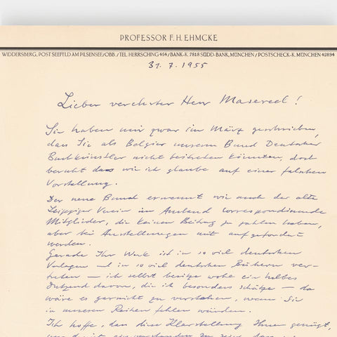 [a letter from F.H. Ehmcke]