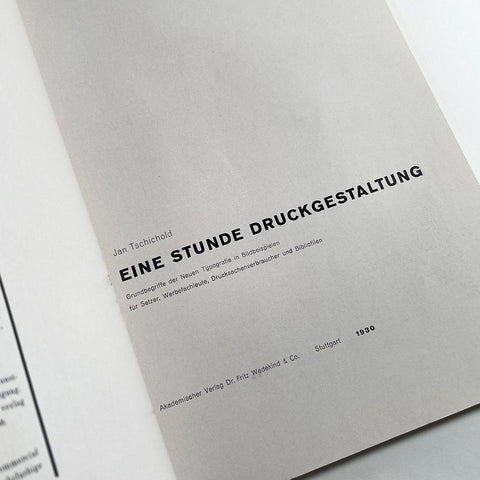 Eine Stunde Druckgestaltung (Tschichold)