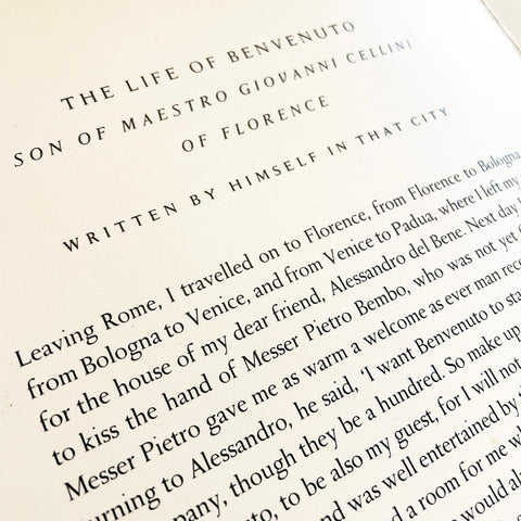 Benvenuto Cellini & Bembo