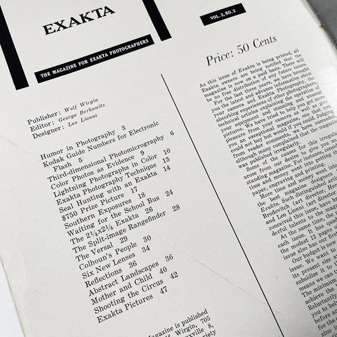 Exakta, Vol. 2, No. 2 (Leo Lionni)