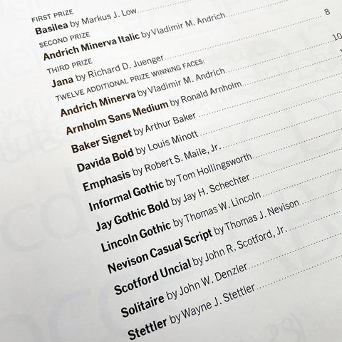 Fifteen Award Winning Type Face Designs