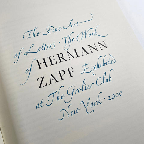 The Fine of Art of Letters: The Work of Hermann Zapf