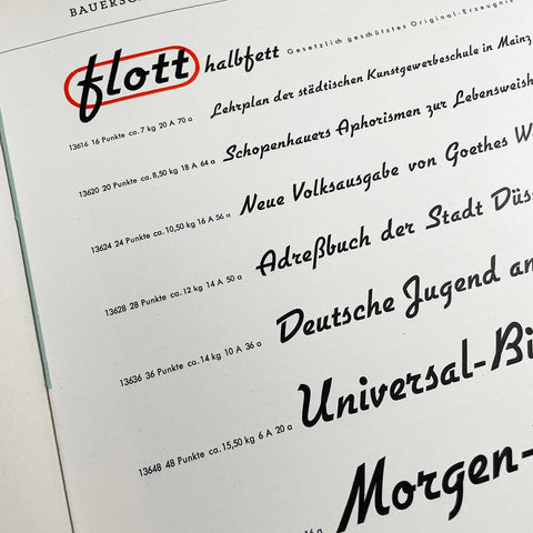 Sie dringt durch . . . unsere neue Schrift: Flott