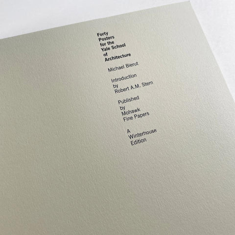 Forty Posters for the Yale School of Architecture