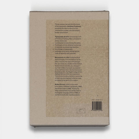 Anthony Froshaug: Typography & texts / Documents of a life