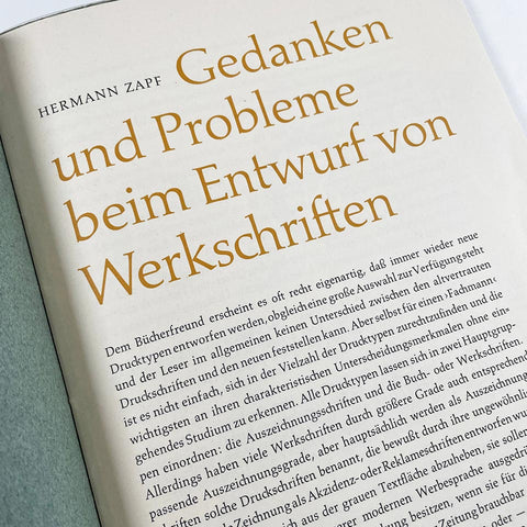 Gedanken und Probleme beim Entwurf von Werkschriften