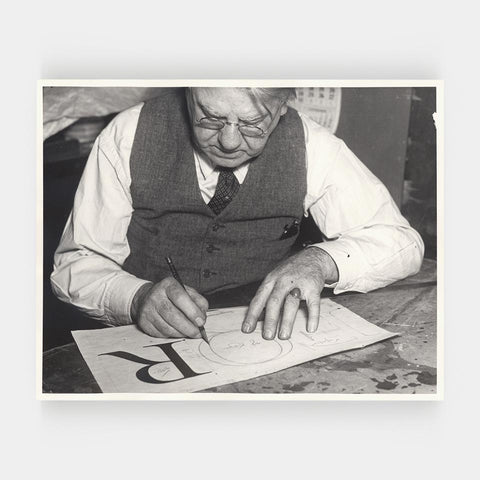 [14 silver print portraits of Frederic W. Goudy]