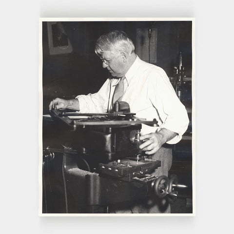 [14 silver print portraits of Frederic W. Goudy]