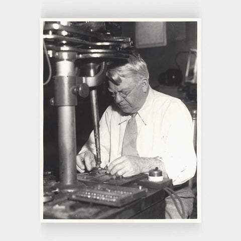 [14 silver print portraits of Frederic W. Goudy]
