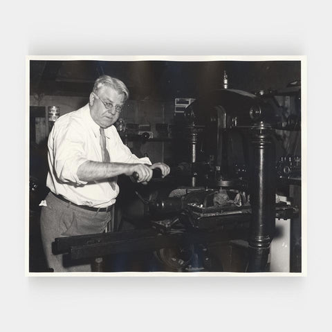 [14 silver print portraits of Frederic W. Goudy]