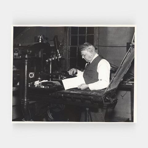 [14 silver print portraits of Frederic W. Goudy]