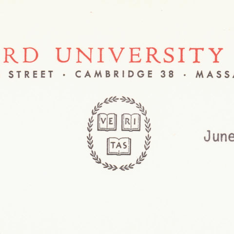 [2 letters + 1 application from Harvard University Press]