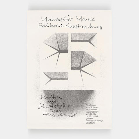 Schriften und Schriftobjekte von Hans Schmidt