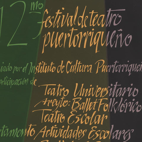 12mo Festival de Teatro Puertorriqueño (Lorenzo Homar)