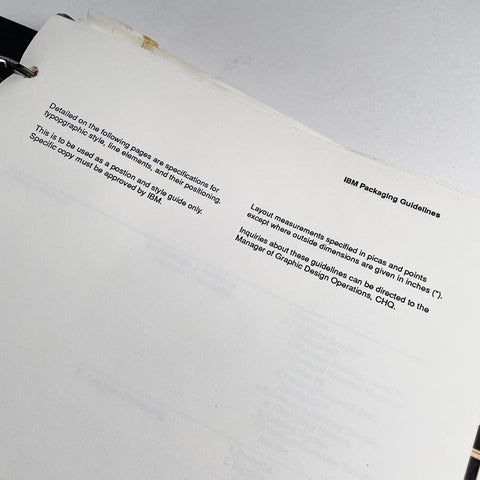 IBM Graphic Design Guide + “Revised Packaging Section”