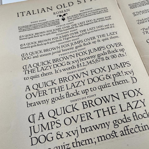 Italian Old Style: A New Type Designed by Frederic W. Goudy